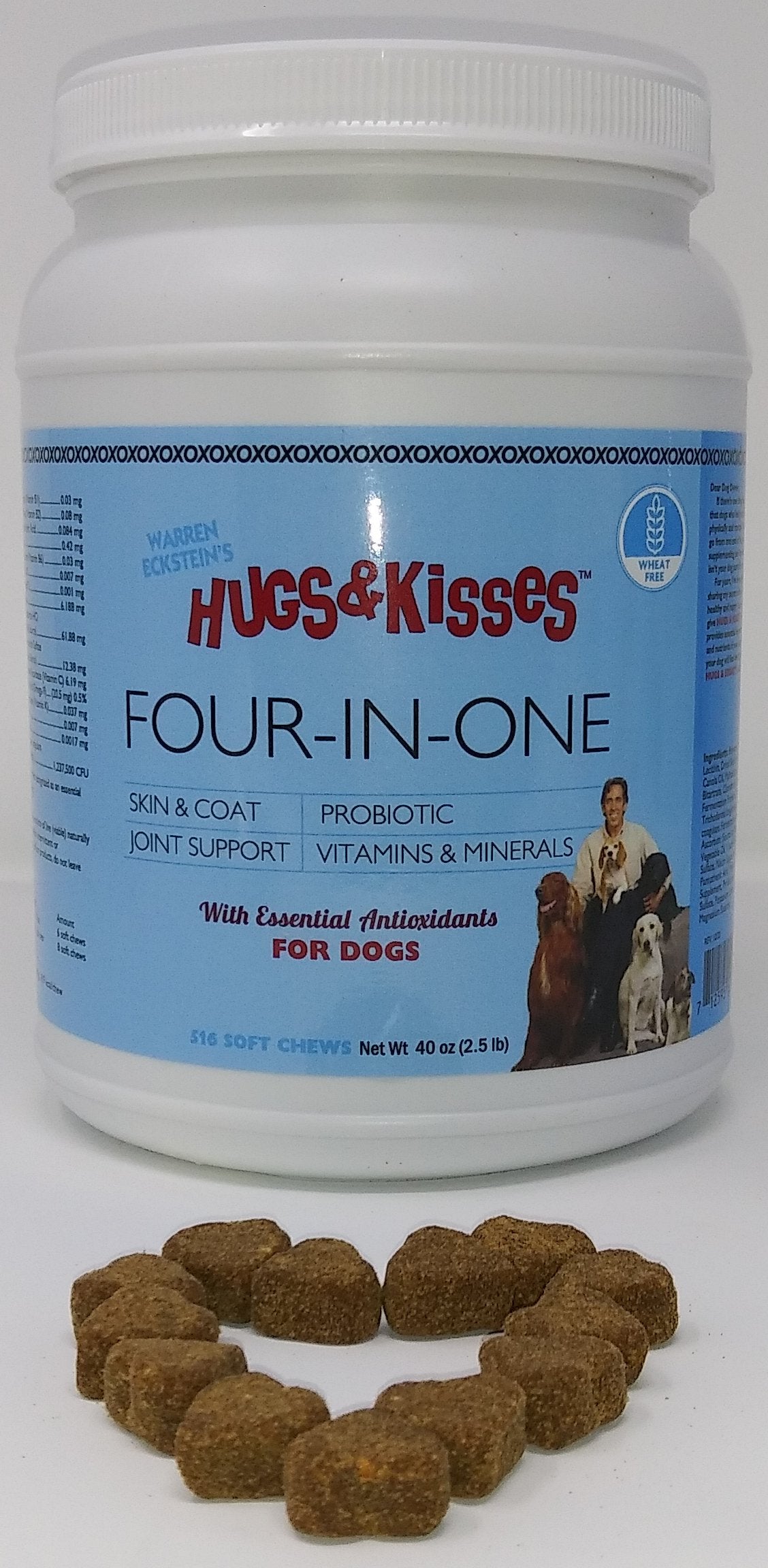 Hugs & Kisses Four-In-One Vitamin Mineral Supplement Treats